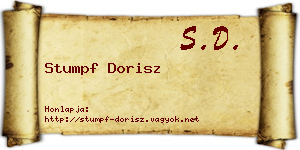 Stumpf Dorisz névjegykártya